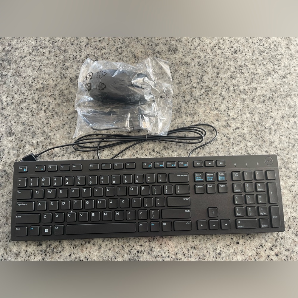 Black Keyboard and Mouse Combo